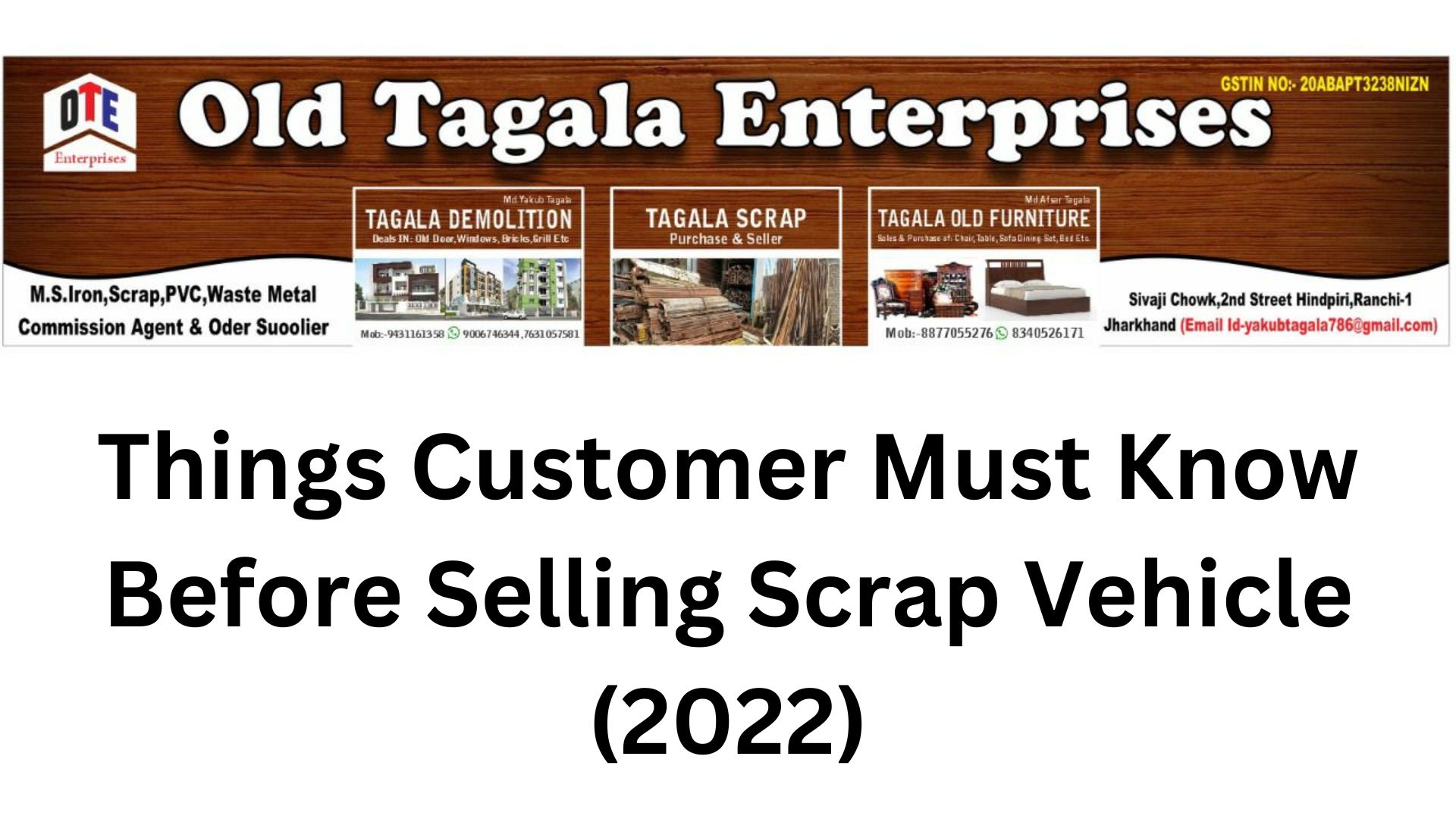 Things Customer Must Know Before Selling Scrap Vehicle (2022)