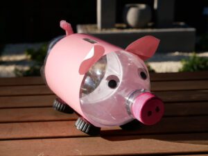 plastic piggy bank